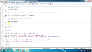 JavaScript Tutorial - Email Validation, Check email address format