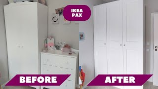 Przed/Po🤩Nowa szafa Ikea Pax w pokoju dzieci/Metamorfoza szafy/Organizacja szafy🤩