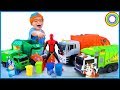 Garbage Trucks for Children with BLiPPi fan | Learn rubbish trucks | min min playtime