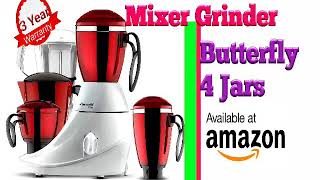 Beautiful Butterfly Desire Mixer Grinder with 4 Jars