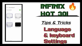 INFINIX 🔥 Hot 30i 📱 phone setting setup 👉Language & keyboard Settings