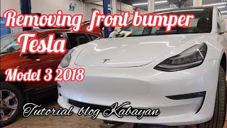 Paano mag tanggal ng front bumper Tesla model 3 2018 || How to Remove bumper Tesla 2018 model 3