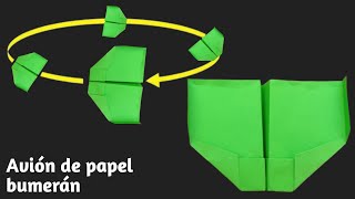 Cómo Hacer un Avión de Papel BOOMERANG | Avião Bumerangue