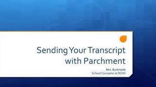 Sending Your Transcript Using Parchment