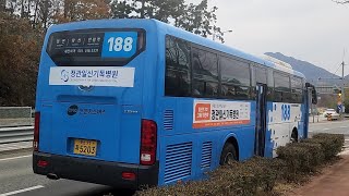 부산 세진여객 188번 버스 청강사거리 - 임랑삼거리 구간 주행영상