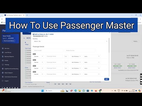 Cómo utilizar Passenger Master Paypoint India