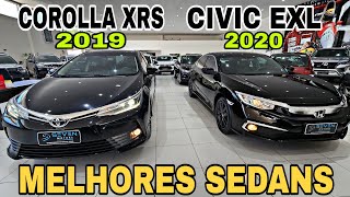 TOYOTA COROLLA 2019 vs HONDA CIVIC 2020 | Melhores Sedans Seminovos para Comprar em 2025!!!