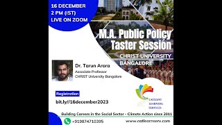 M.A. Public Policy Taster Session : CHRIST University Bangalore