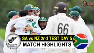 SA vs NZ 2nd TEST DAY 5 HIGHLIGHTS 2022 | SOUTH AFRICA vs NEW ZEALAND 2nd TEST DAY 5 HIGHLIGHTS 2022
