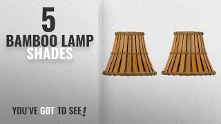 Top 10 Bamboo Lamp Shades [2018 ]: Upgradelights Set of 2 Bamboo Style 5 Inch Chandelier Lamp Shade