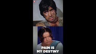 pain is my destiny #amitabhbachchan #raakhee #kaalapatthar #moviescene #oldmoviedialogue #yrfshorts