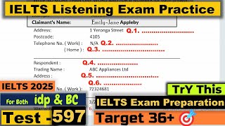 IELTS Listening Practice Test 2025 with Answers [Real Exam - 597 ] Must Watch