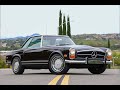 1971 MERCEDES BENZ 280SL Driving Video, Original Two Tone 460G Dark Maroon / 158 H Gray White Top