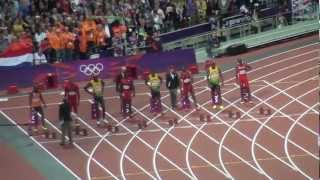 Carrera 100 metros lisos Londres 2012 - Oro Usain Bolt