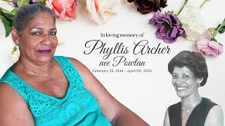 In loving memory of Phyllis Archer, nee Powtan