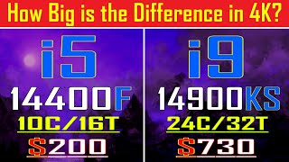 INTEL i5 14400F vs INTEL i9 14900KS || How Big is the Difference in 4K?