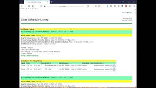 Locating in-person and online courses