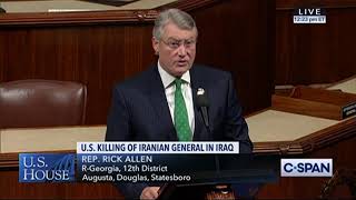 Rep. Allen (GA-12) Speaks on Iran, Protecting American Lives