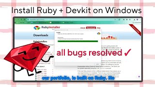 How to Install Ruby on Windows 2025- Fix "gem not recognized" Error