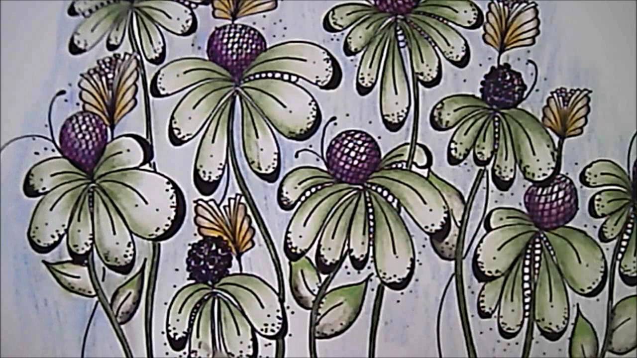 Flee Tangle Pattern Lesson 60 Youtube