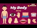 My Body Parts | 5 Sense in English - Learn with Sidhiksha | Pre School Learning for Toddlers