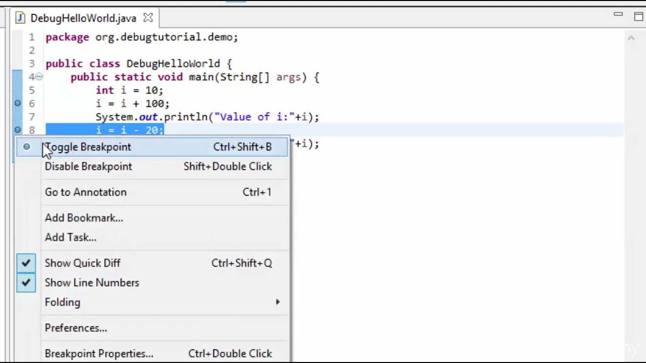 How To Debug Java In Eclipse | How To Place Breakpoints And Run A ...