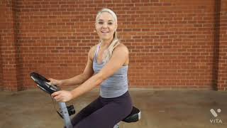 Exerpeutic Folding Magnetic Upright Bike with Pulse and maximum weight 