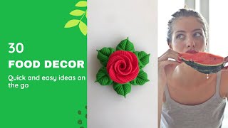 30 Food carving and decoration | Vegetable flowers carving/art/craft /ideas