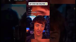 Low taper fade evolution! #funny #fortnite #viralvideo #memes #hawktuah #lowtaperfade #massive