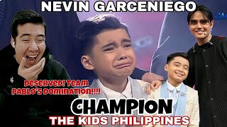 [REACTION] The Voice Kids Philippines: GRAND CHAMPION 2024 NEVIN GARCENIEGO |  TROPA NI PABLO