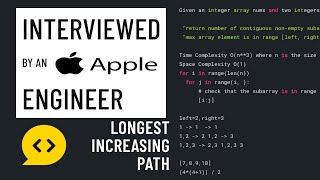 Longest increasing path (Python Interview)