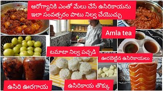 ఉసిరి ఊరగాయ సంవత్సరం పాటు నిల్వ చేయొచ్చు|టమాటా నిల్వ పచ్చడి|ఉసిరికాయ తొక్కు|Amla tea|ఊరిన ఉసిరికాయ