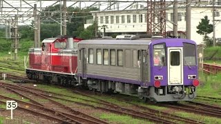 DD51牽引 キハ120配給列車 構内入換 (2015.7.11)