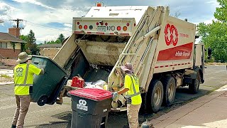 Infinite Disposal (Apex) Mack LR Pak Mor Rear Loader Garbage Truck Packing Trash