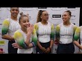 team brazil shows off their dance moves rebeca andrade flavia saraiva jade barbosa u0026 time brasil