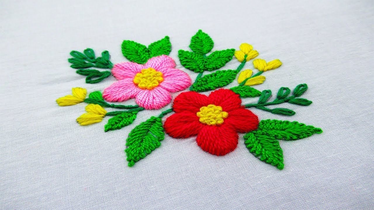 Hand Embroidery Simple Flower Designs Best Flower Site