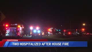 Two hospitalized after house fire in Dothan