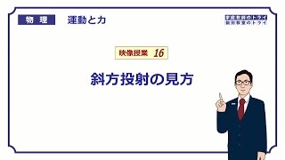 【高校物理】　運動と力16　斜方投射の見方　（１１分）