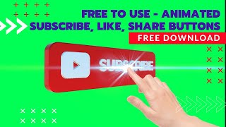 FREE Animated Youtube SUBSCRIBE LIKE SHARE + NOTIFICATION BELL Button Download - Vlogger Resources