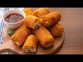 Crispy cheese rolls ¦ Fast and easy snack ¦ Cheese and ham rolls recipe