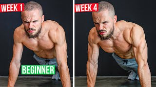 The Perfect PUSH UPS Challenge for Beginners (4 WEEKS Crazy RESULTS)