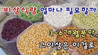 우리집 비상식량 얼마나 필요할까, 3-6개월치만 그이상은 이걸로...