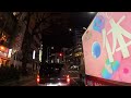 driving around downtown shibuya at night time lapse