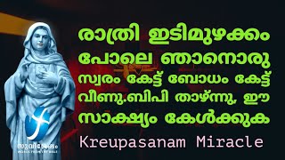 രാത്രി ഇടിമുഴക്കം പോലെ ഞാനൊരു സ്വരം കേട്ട് ബോധം കേട്ട് വീണു.ബിപി താഴ്ന്നു, ഈ സാക്ഷ്യം കേള്‍ക്കുക