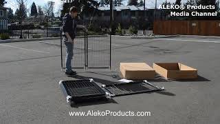 Aleko 16 Panel Heavy Duty Dog Kennel Playpen Installation