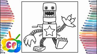 Boxy Boo coloring page/Poppy Playtime coloring page/ Brook Xiao - Fire [NCS Release]