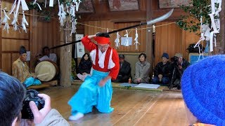 Yasui Kagura 2018, 安居神楽 【12】薙刀の舞 (4k) 高知県仁淀川町