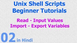 02 - Unix Shell Scripts - Read | Input Value - Datatypes - Variables