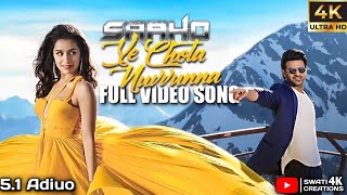 Ye Chota Nuvvunna Full 4K Video Song | Saaho Movie Prabhas, Shraddha K