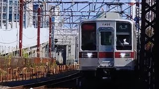 【東武の電車】10030型 11435F スカイツリーライン 竹ノ塚付近　#shorts